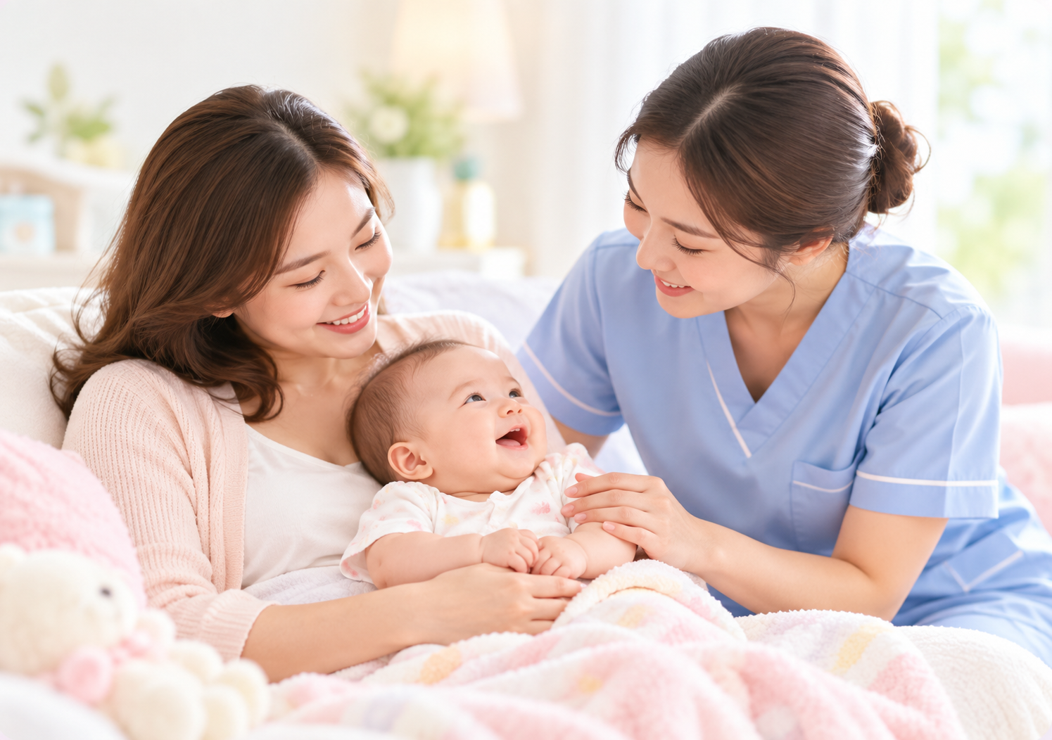 Nurse providing home care